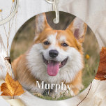 Gepersonaliseerde Pet Photo Hondenliefhebber Dubbe Sleutelhanger<br><div class="desc">Vier de liefde voor je harige vriend met onze gepersonaliseerde dubbelzijdige hondenfoto-Sleutelhanger, het perfecte accessoire voor hondenmoeders en -hondenliefhebbers. Met deze unieke sleutelhanger kunt u uw geliefde huisdier in stijl laten zien, met twee van uw favoriete foto's - één aan elke kant. Of het nu een afbeelding is van de...</div>