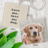Gepersonaliseerde Pet Photo Hondenliefhebber Fun B Sleutelhanger