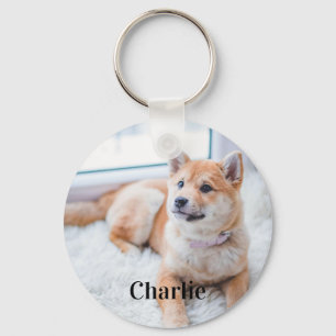 Gepersonaliseerde Pet Photo Hondenliefhebber gesch Sleutelhanger