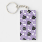 Gepersonaliseerde Pet Photo Hondenliefhebber Insta Sleutelhanger (Voorkant)