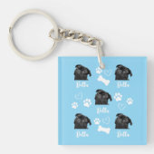 Gepersonaliseerde Pet Photo Hondenliefhebber Insta Sleutelhanger (Voorkant)
