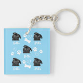 Gepersonaliseerde Pet Photo Hondenliefhebber Insta Sleutelhanger (Achterkant)