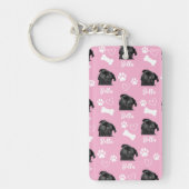 Gepersonaliseerde Pet Photo Hondenliefhebber Insta Sleutelhanger (Voorkant)