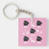 Gepersonaliseerde Pet Photo Hondenliefhebber Insta Sleutelhanger (Voorkant)