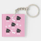 Gepersonaliseerde Pet Photo Hondenliefhebber Insta Sleutelhanger (Achterkant)