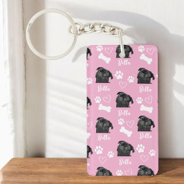 Gepersonaliseerde Pet Photo Hondenliefhebber Insta Sleutelhanger