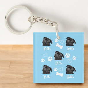 Gepersonaliseerde Pet Photo Hondenliefhebber Insta Sleutelhanger