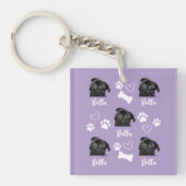 Gepersonaliseerde Pet Photo Hondenliefhebber Insta Sleutelhanger (Voorkant)