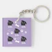 Gepersonaliseerde Pet Photo Hondenliefhebber Insta Sleutelhanger (Achterkant)