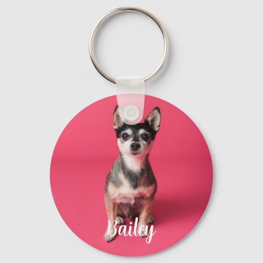 Gepersonaliseerde Pet Photo Hondenliefhebber, Pet  Sleutelhanger (Voorkant)