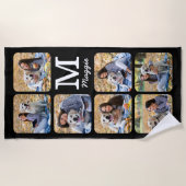 Gepersonaliseerde Pet Photo Hondenliefhebber Strandlaken (Voorkant)