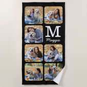 Gepersonaliseerde Pet Photo Hondenliefhebber Strandlaken (Voorkant)