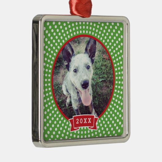 Gepersonaliseerde Pet Photo Keepsake Ornament (Rechts)