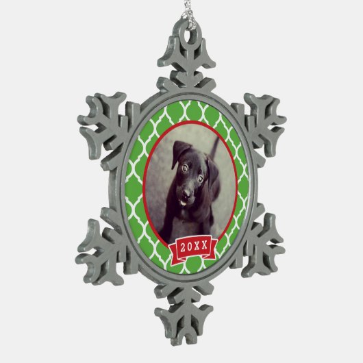 Gepersonaliseerde Pet Photo Keepsake Ornament (Links)