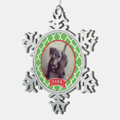 Gepersonaliseerde Pet Photo Keepsake Ornament (Rechts)