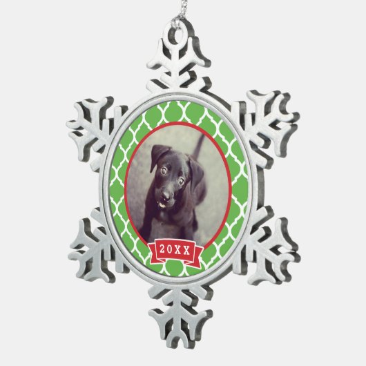 Gepersonaliseerde Pet Photo Keepsake Ornament (Rechts)