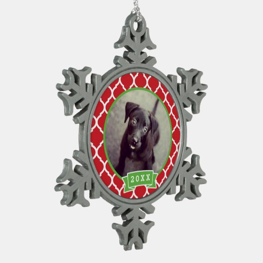 Gepersonaliseerde Pet Photo Keepsake Ornament (Links)