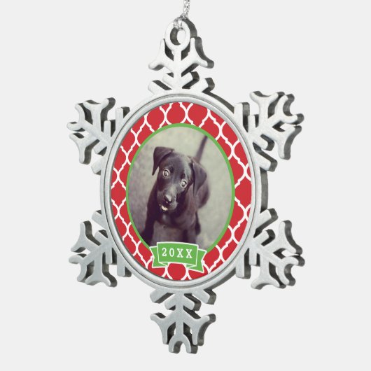 Gepersonaliseerde Pet Photo Keepsake Ornament (Rechts)