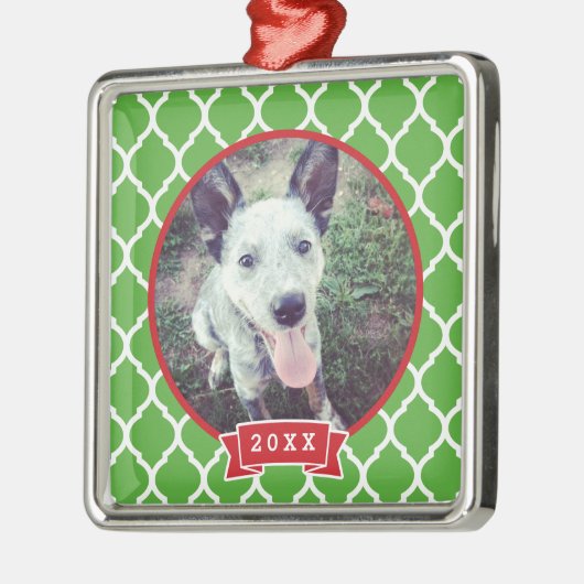 Gepersonaliseerde Pet Photo Keepsake Ornament (Links)