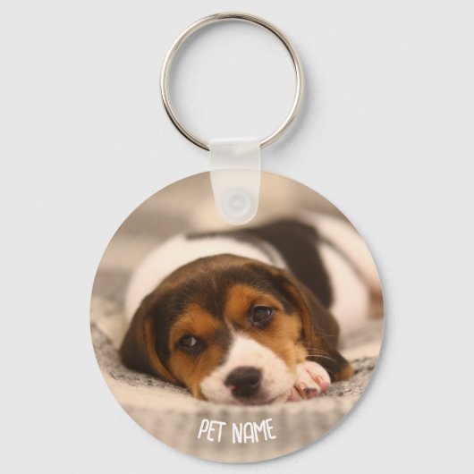 Gepersonaliseerde Pet Sleutelhanger – Aangepaste f (Voorkant)