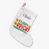 Gepersonaliseerde Pet Theme Furry en Bright Kleine Kerstsok (Voorkant (Hangend))