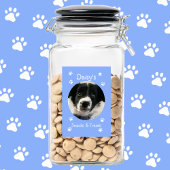 Gepersonaliseerde Pet Treat Jar Voedselcontainer Etiket