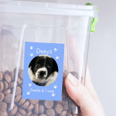 Gepersonaliseerde Pet Treat Jar Voedselcontainer Etiket