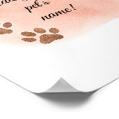 Gepersonaliseerde Pet Wall Art – Elegante Paw Prin Poster (Hoek)