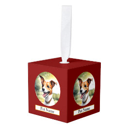 Gepersonaliseerde Pet Wooden Cube Ornament