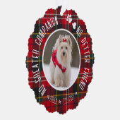 Gepersonaliseerde Pet Xmas Tree Memorial Ornament Kaart (Rechts)