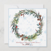 Gepersonaliseerde Peter de Konijn Foto Feestdagenkaart (Achterkant)