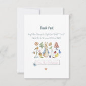 Gepersonaliseerde Peter het konijn Bedankkaart (Voorkant)