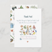 Gepersonaliseerde Peter het konijn Bedankkaart (Voorkant / Achterkant)