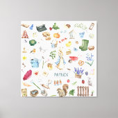 Gepersonaliseerde Peter het konijn Canvas Afdruk (Voorkant)