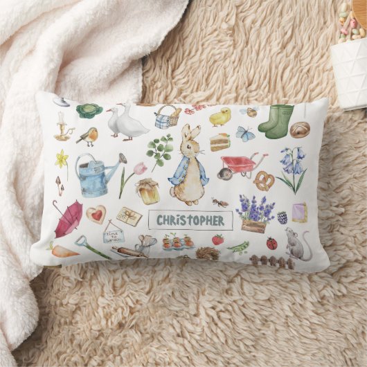 Gepersonaliseerde Peter het konijn Kussen (Deken)