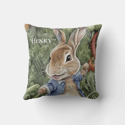 Gepersonaliseerde Peter Rabbit Beatrix Potter Nurs Kussen (Achterkant)