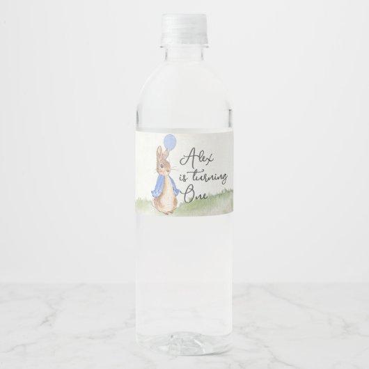 Gepersonaliseerde Peter Rabbit Water Bottle labels Waterfles Etiket (Voorkant)