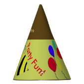 Gepersonaliseerde Petten van de geel-bijen Feesthoedjes (Rechts)