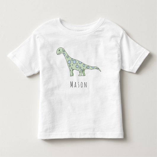 Gepersonaliseerde Peuter Boy Doodle Dinosaurus met Kinder Shirts (Voorkant)