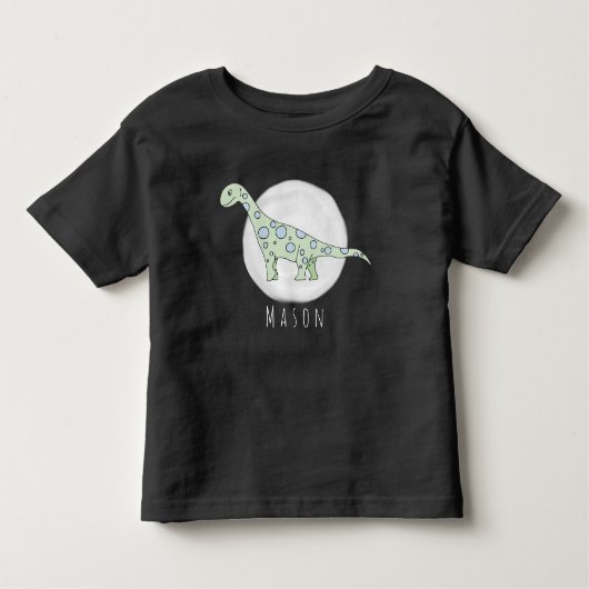 Gepersonaliseerde Peuter Boy Doodle Dinosaurus met Kinder Shirts (Voorkant)