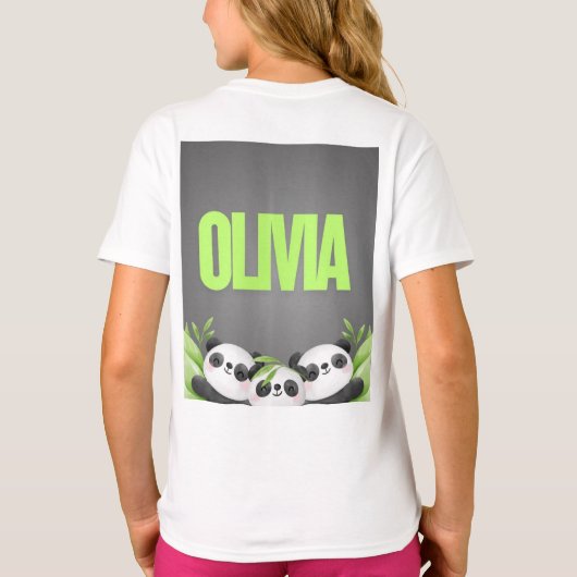 Gepersonaliseerde peuterkleding – Aangepaste naam  T-shirt (Achterkant)