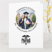 Gepersonaliseerde PharmD Doctor of Pharmacy Afstud Kaart (Gele Bloem)