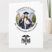 Gepersonaliseerde PharmD Doctor of Pharmacy Afstud Kaart (Voorkant)