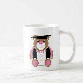 Gepersonaliseerde Phd schattig vrouw teddybeer Koffiemok