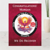 Gepersonaliseerde Phoenix Sobriety Milestone Kaart (Voorkant)