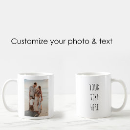 Gepersonaliseerde Photo Cup Custom Text Afbeelding Koffiemok