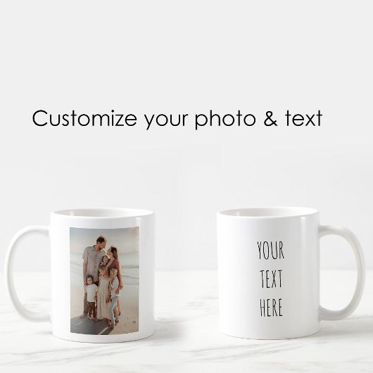 Gepersonaliseerde Photo Cup Custom Text Afbeelding Koffiemok