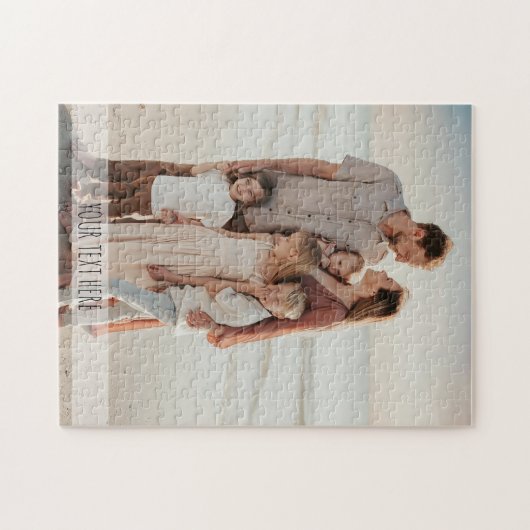 Gepersonaliseerde Photo Cup Custom Text Afbeelding Legpuzzel (Horizontaal)