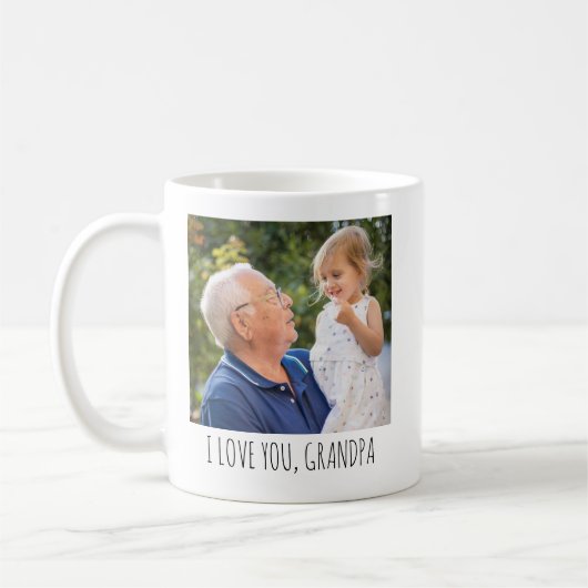 Gepersonaliseerde Photo Cup Custom Text Grandpa Af Koffiemok (Links)