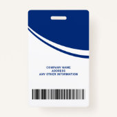 Gepersonaliseerde Photo Employee Bar Code Logo Naa Badge (Achterkant)